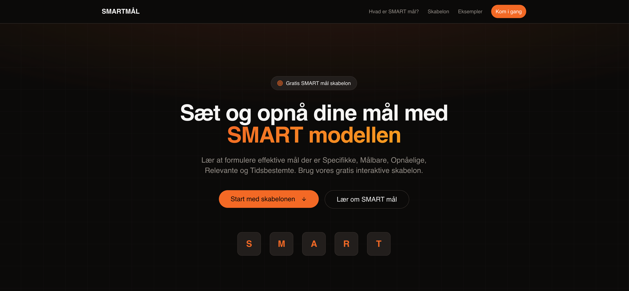 Besøg hjemmesiden: smartmål.dk